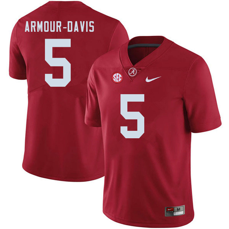 Men #5 Jalyn Armour-Davis Alabama Crimson Tide College Football Jerseys Sale-Crimson
